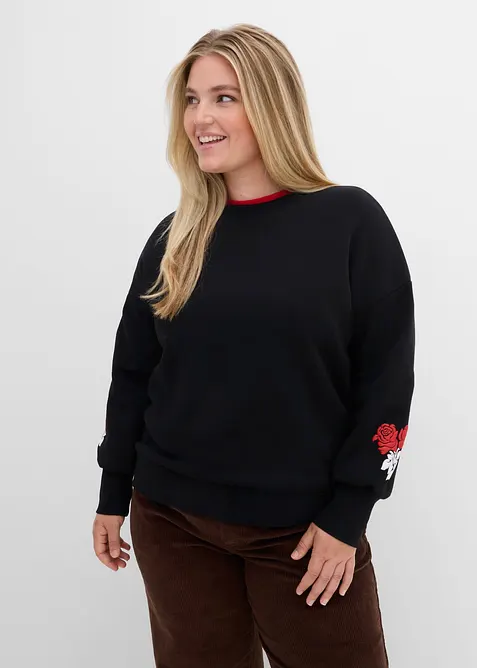 Sweatshirt av bomullsmix, bonprix