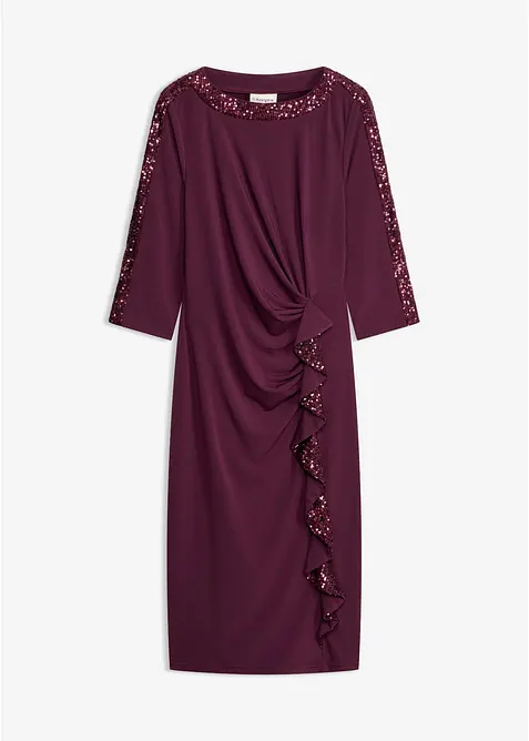 Jerseykl&auml;nning med paljetter, bonprix