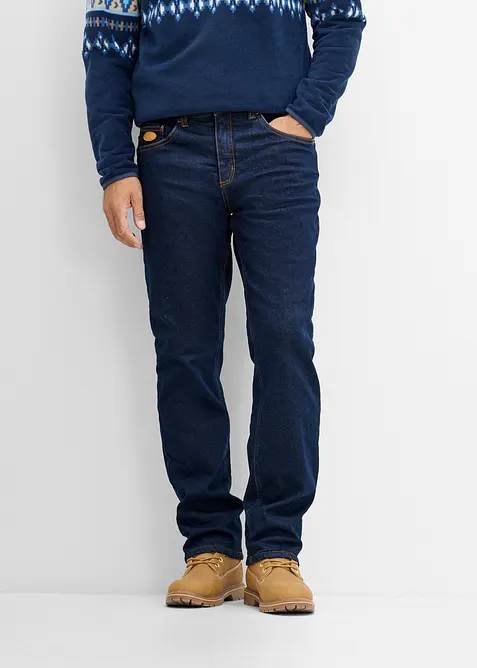 Jeans med v&auml;rmande fleecefoder, Classic Fit, bonprix