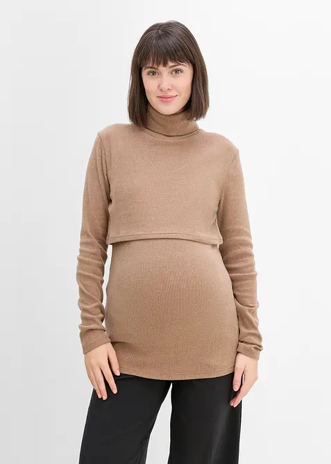 Mysig mammatr&ouml;ja med amnings&ouml;ppning och polokrage, bonprix