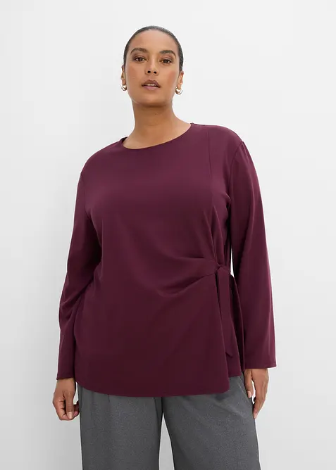 L&aring;ng&auml;rmad topp med asymmetrisk nederkant, bonprix