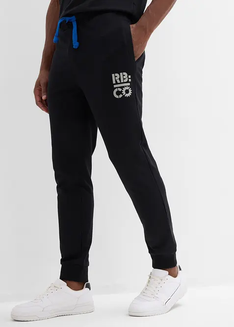 Joggingbyxa med kontrasterande detaljer, bonprix