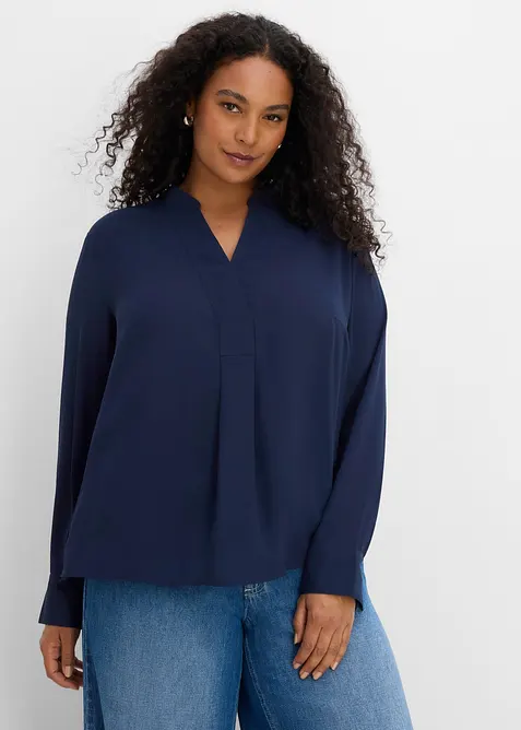 A-linjeformad chiffongblus, bonprix