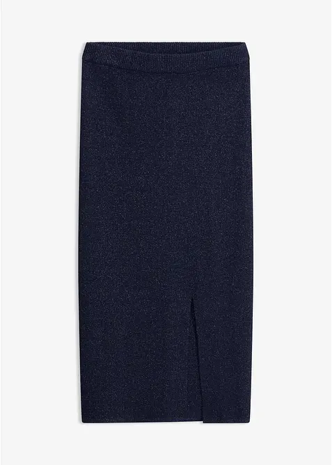 Finstickad kjol av mjuk viskosmix, bonprix