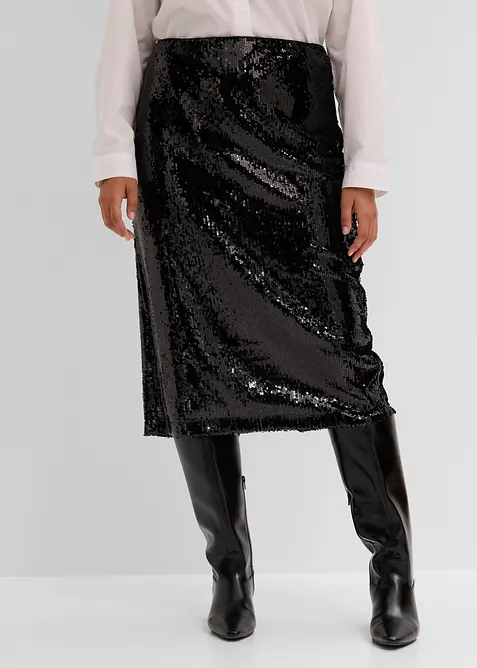 Pennkjol med paljetter, bonprix