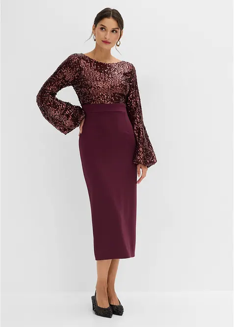 Midikl&auml;nning med paljetter, bonprix