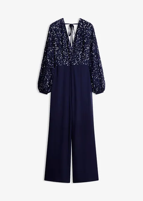 Jumpsuit med paljettbroderi, bonprix
