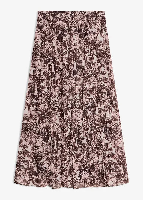 Chiffongkjol med krinklade effekter, bonprix