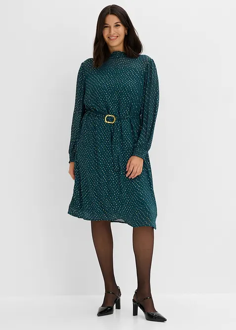 Chiffongkl&auml;nning med elegant sk&auml;rp, bonprix