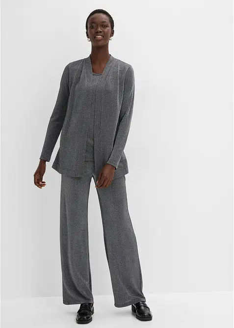 Glittrande topp och byxa (2 delar), bonprix