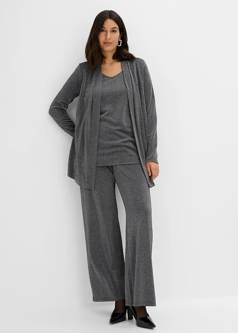 Glittrande topp och byxa (2 delar), bonprix