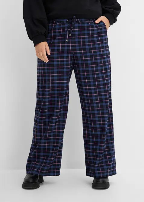 Byxa med yllelook och bekv&auml;m midja, bonprix