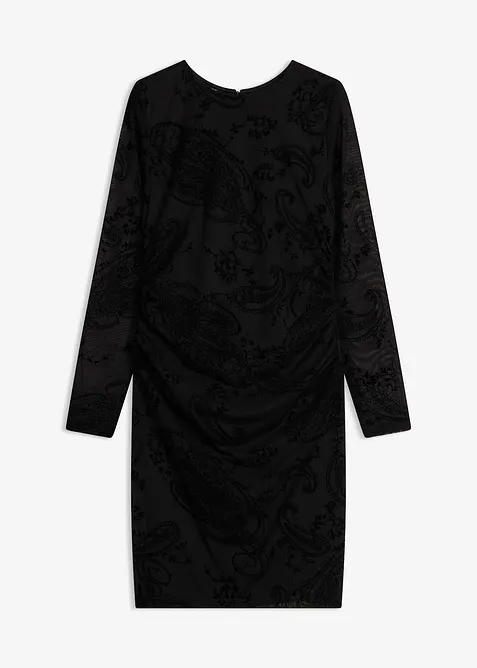 Jerseykl&auml;nning av tunn mesh, bonprix