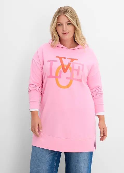 L&aring;ng sweatshirt av ekologisk bomull, bonprix