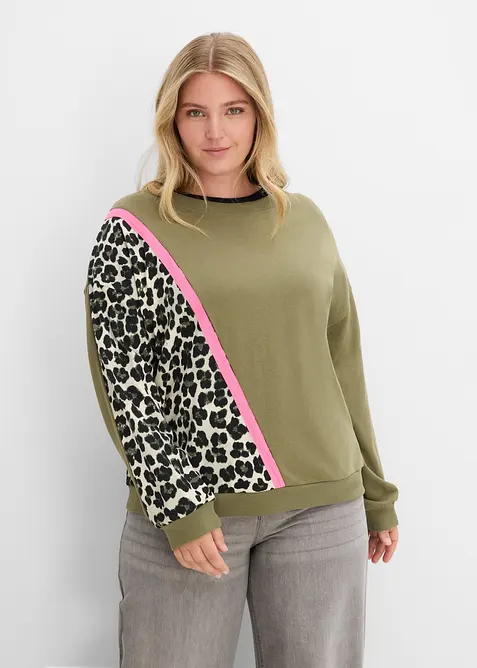 Sweatshirt av mjuk bomullsmix, bonprix