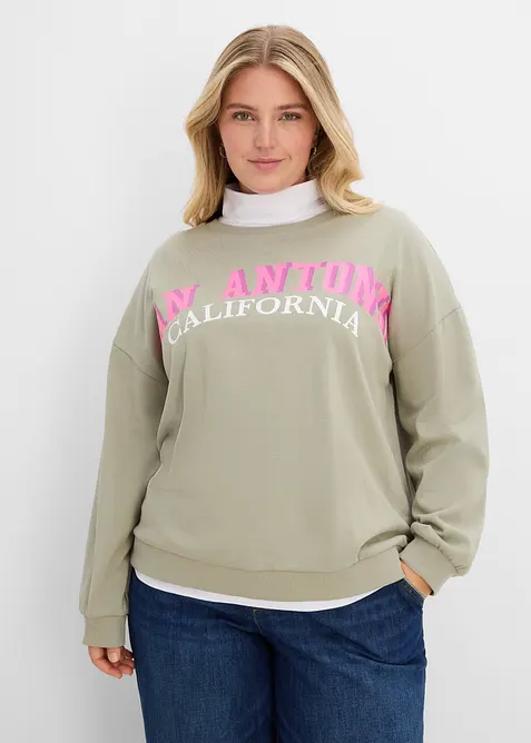 Sweatshirt i mjuk bomullsmix, bonprix
