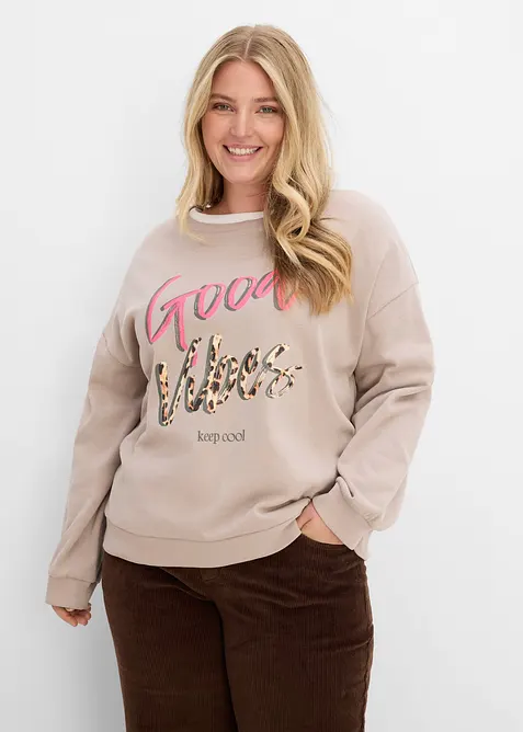 Sweatshirt i mjuk bomullsmix, bonprix