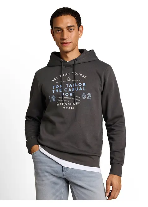 Sweatshirt med huva, fr&aring;n Tom Tailor, Tom Tailor