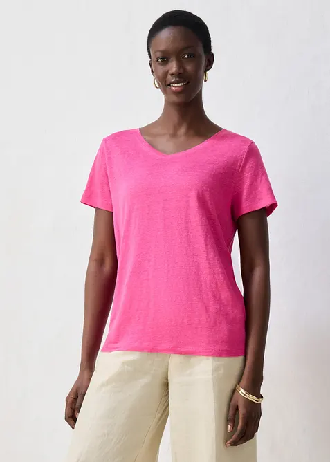 T-shirt i rent linne, bonprix