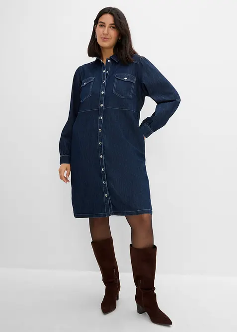 Kort jeanskl&auml;nning, bonprix