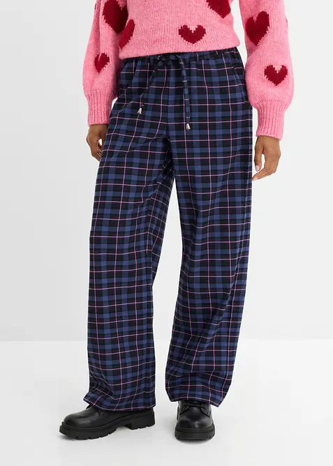 Byxa med yllelook och bekv&auml;m midja, bonprix