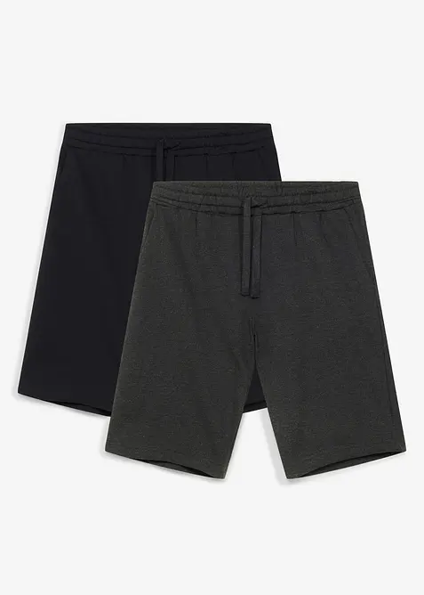 Sweatshirtshorts i Loose Fit (2-pack), bonprix