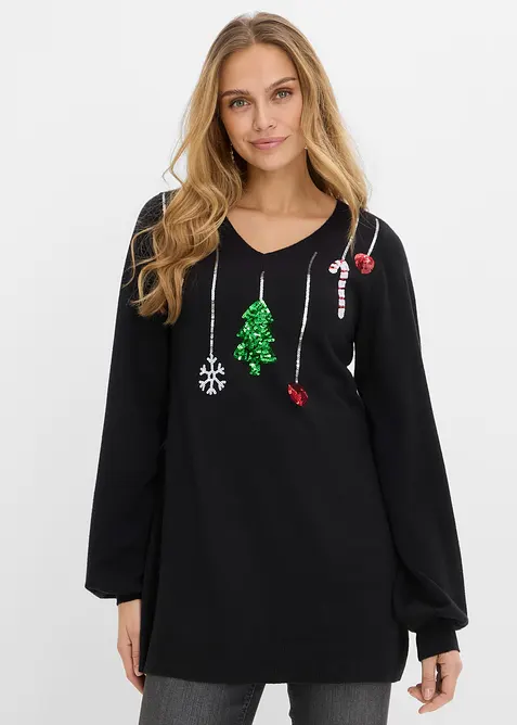 Mamma-/amningstr&ouml;ja med julk&auml;nsla och paljetter, bonprix