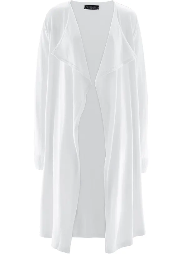 Lång cardigan i bomullsblandning, bonprix