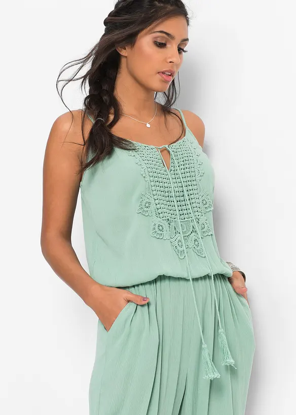Jumpsuit i viskosmaterial med struktur, bonprix