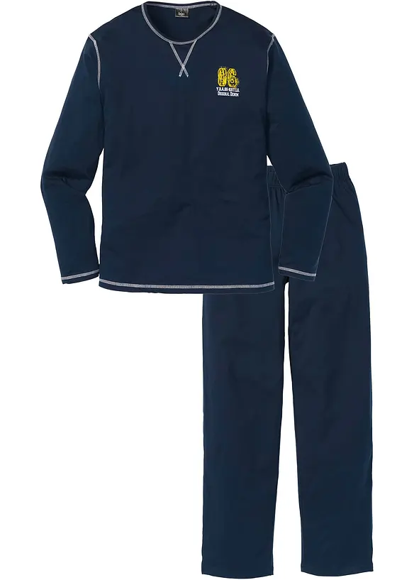 Långärmad pyjamas i ren ekologisk bomull, bonprix