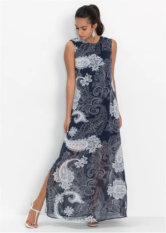 Lång chiffongklänning, bonprix