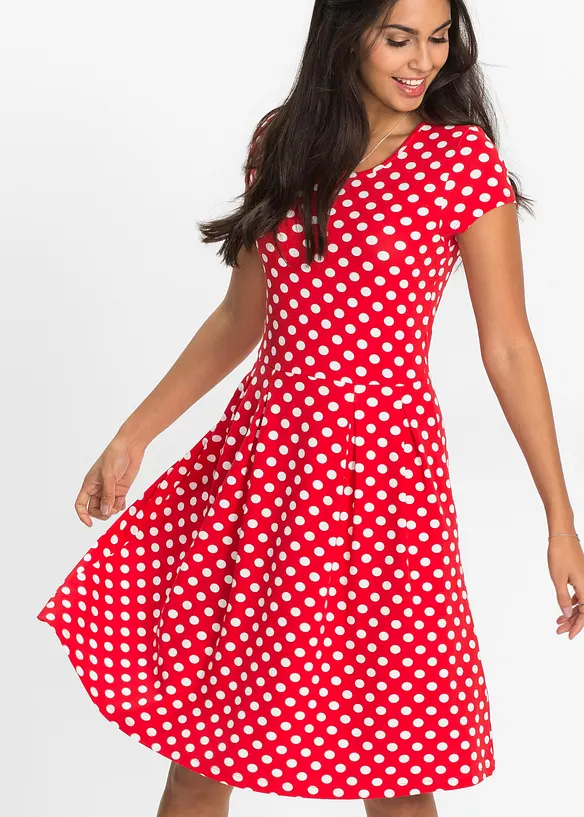 Jerseyklänning i viskosmix, bonprix