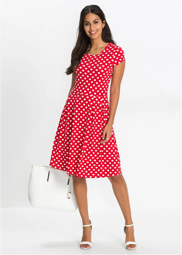 Jerseyklänning i viskosmix, bonprix