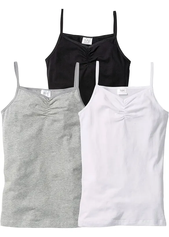 Linne med ekologisk bomull (3-pack), bonprix