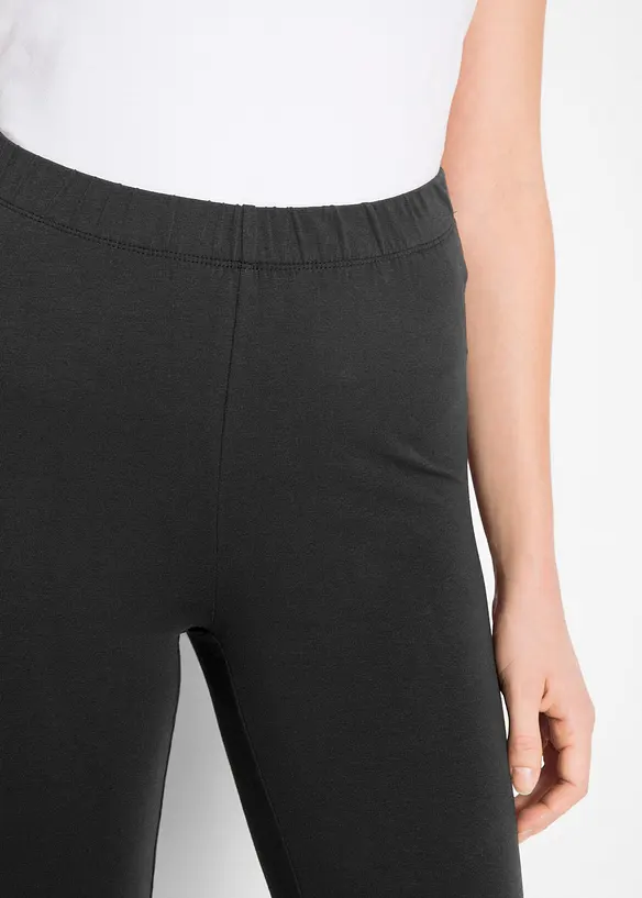 Bomullsleggings med spetsdetalj, bonprix