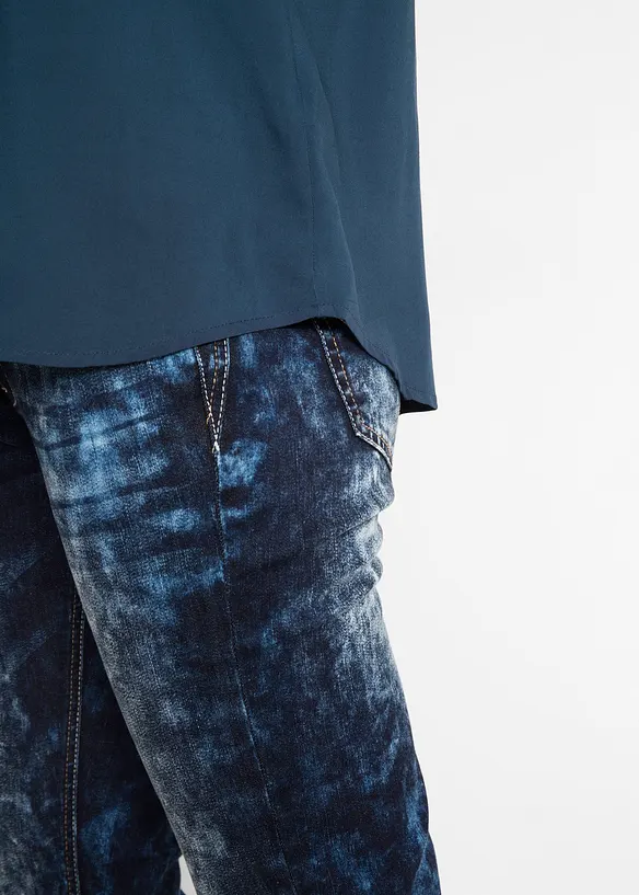 Viskosblus, kort&auml;rmad, bonprix