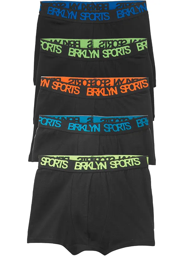 Boxershorts med mjuk bomull för barn (5-pack), bonprix