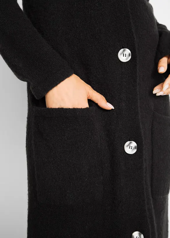 Lång cardigan med påsydda fickor, bonprix