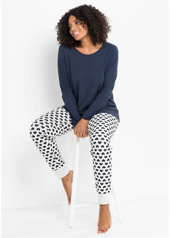 Pyjamas med ekologisk bomull, bonprix