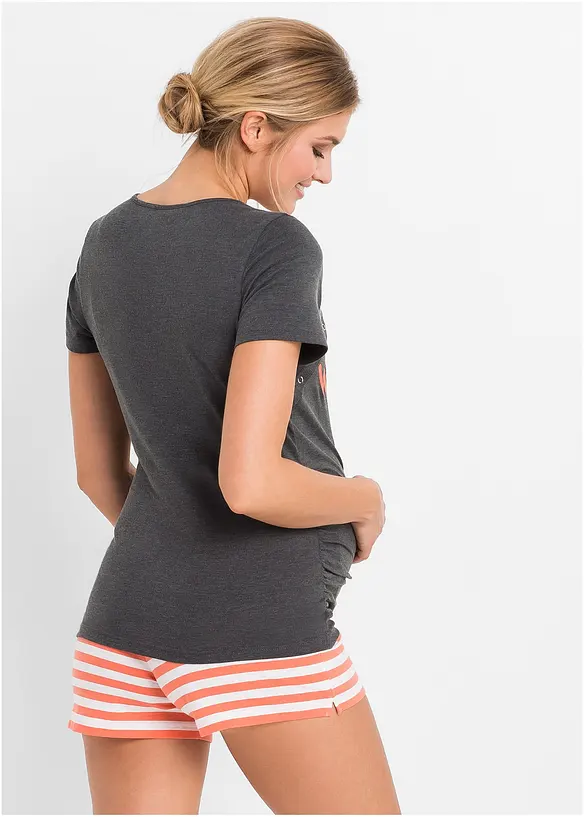 Amningspyjamas med shorts och ekologisk bomull, bonprix
