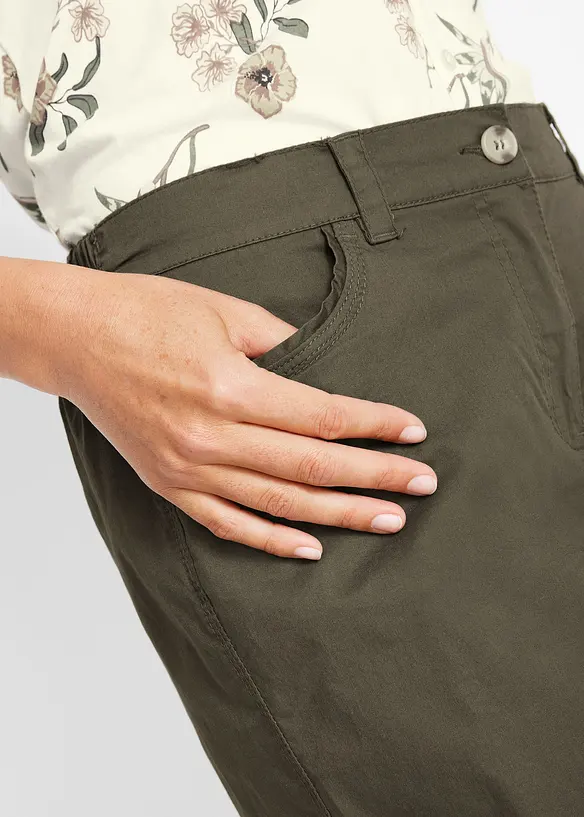 Papertouch-bermudas med bomull och bekväm midja, bonprix