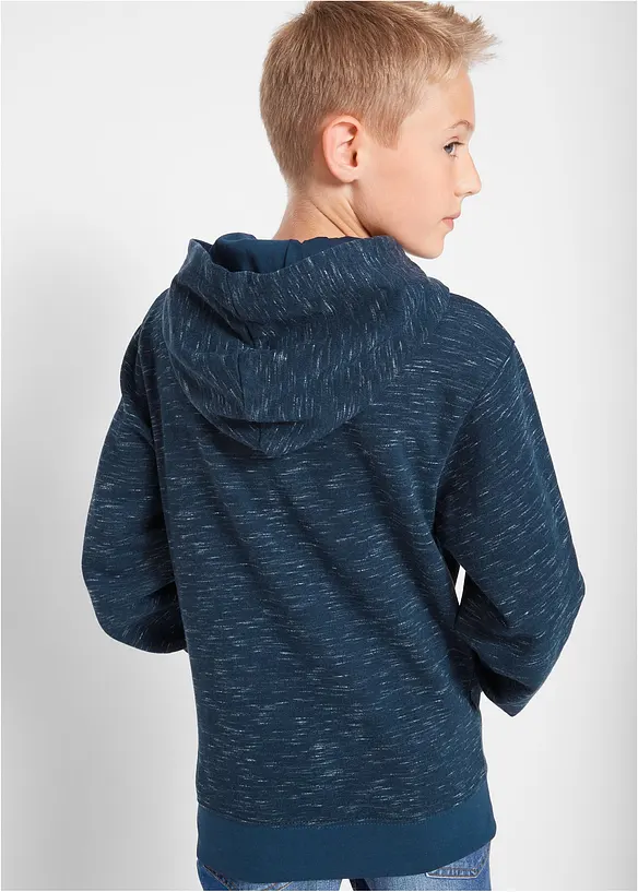 Sweatshirt med huva i mjuk bomullsmix för barn, bonprix