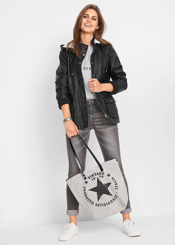 Jacka i skinnimitation, bonprix