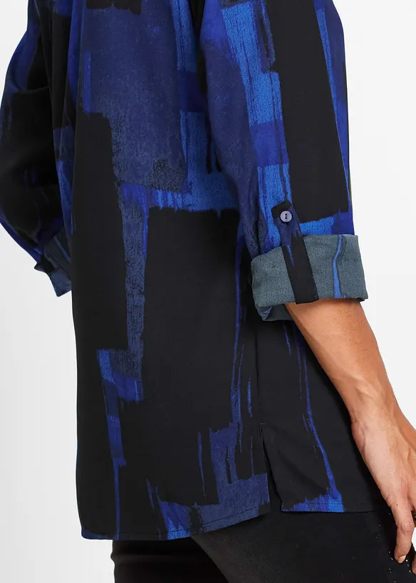 Mönstrad chiffongblus, bonprix