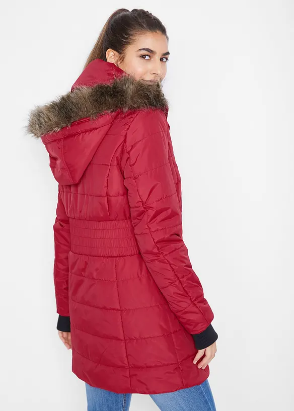 Lång vattenavvisande funktionstäckjacka med 2-i-1 look, bonprix