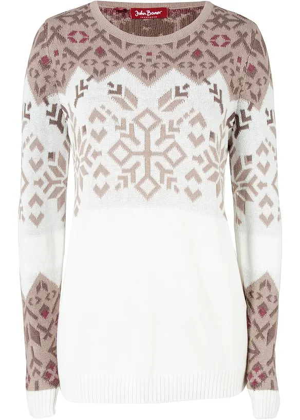 Mönstrad tröja, bonprix