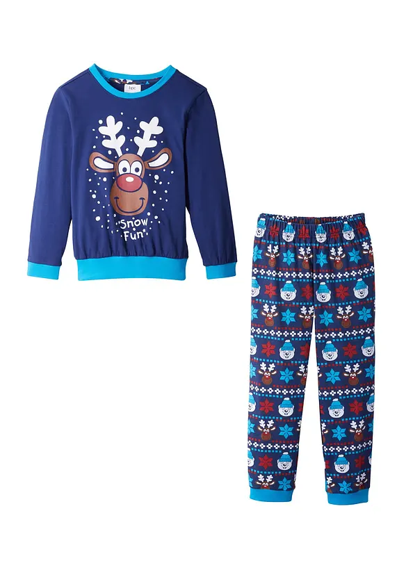 Pyjamas i ekologisk bomull (2 delar), bonprix