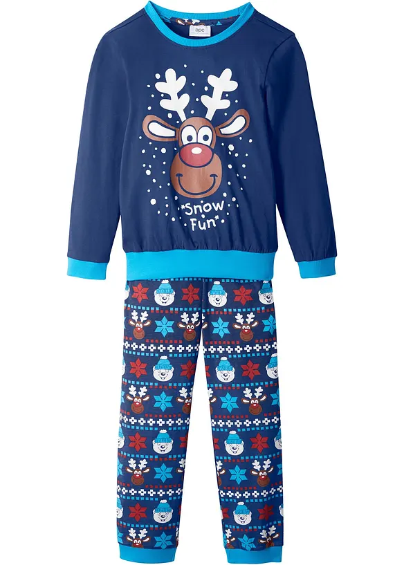 Pyjamas i ekologisk bomull (2 delar), bonprix