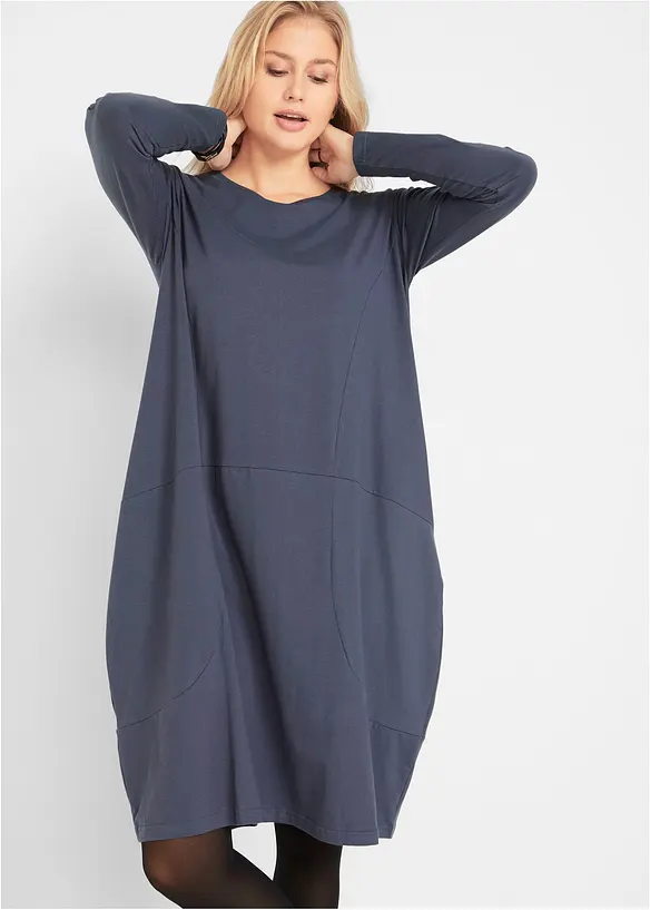 Ballongformad jerseykl&auml;nning, bonprix