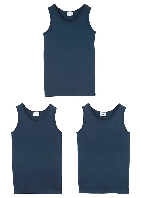 Undertröja (3-pack), ekologisk bomull, bonprix